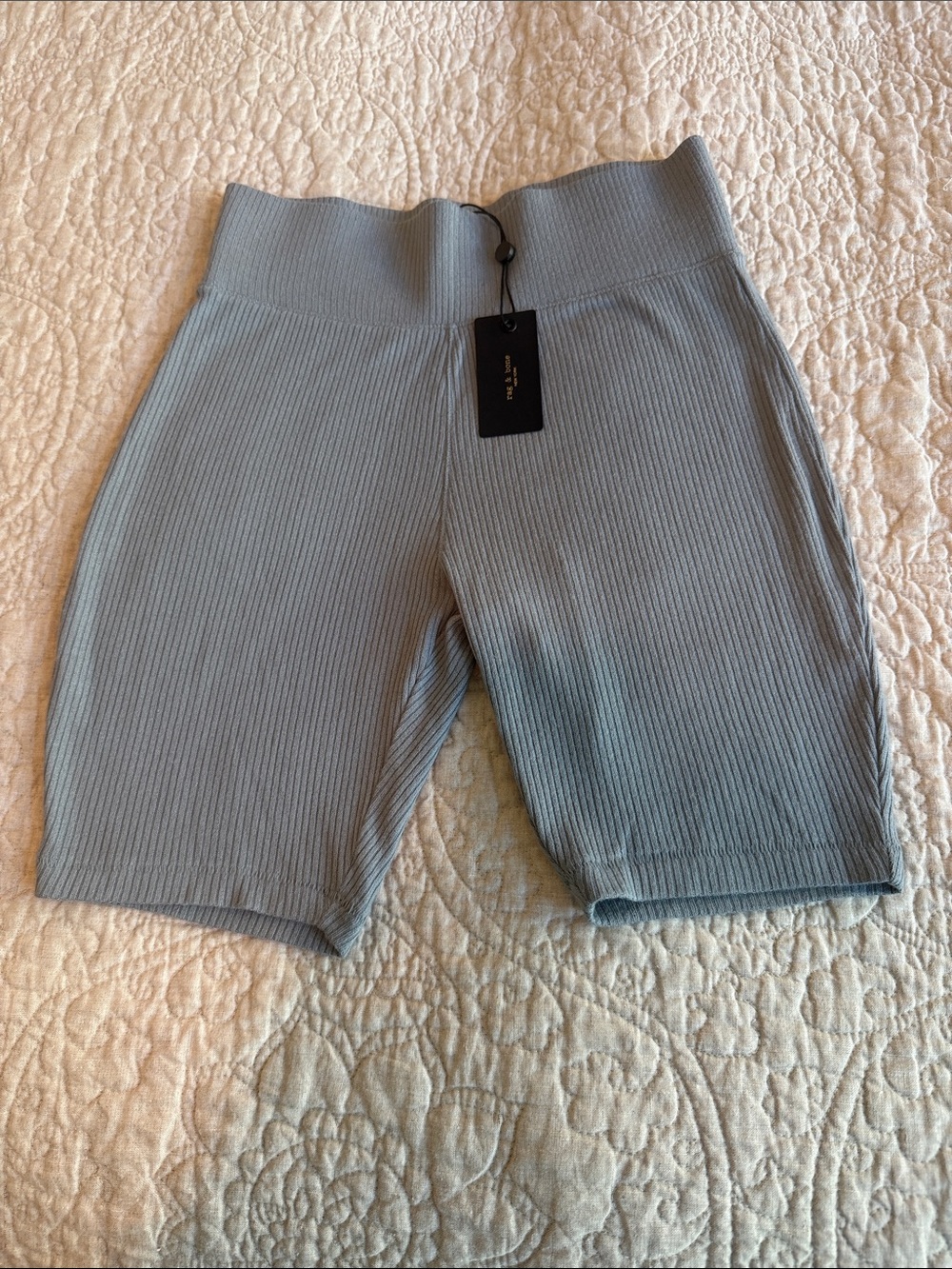 NWT Rag & Bone Ribbed High-Waist Biker Shorts